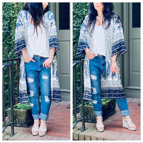 ShopEvelynne Jackets & Blazers - BOHO CHIC LONGLINE KIMONO